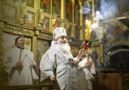 Преосвященнейший Мстислав, епископ Тихвинский и Лодейнопольский, совершил Пасхальные богослужения в Тихвинском Богородичном Успенском мужском монастыре